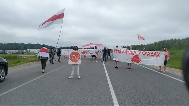ПЕРЕКРЫТИЕ ДОРОГИ //Фура пытается прорвать цепь//Ябацьки, провокаторы, змагары смотреть онлайн