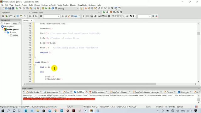 Snake Game code in C with source code (Code blocks) || Mini Project in C language
