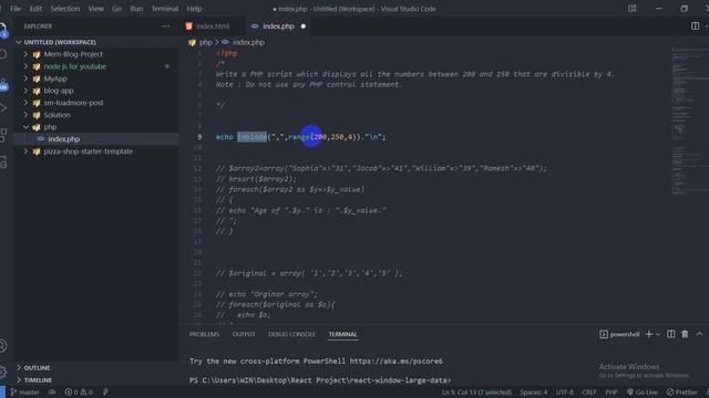 PHP - Exercises, Practice, Solution [ 23 ] between 200 and 250 that are divisible by 4