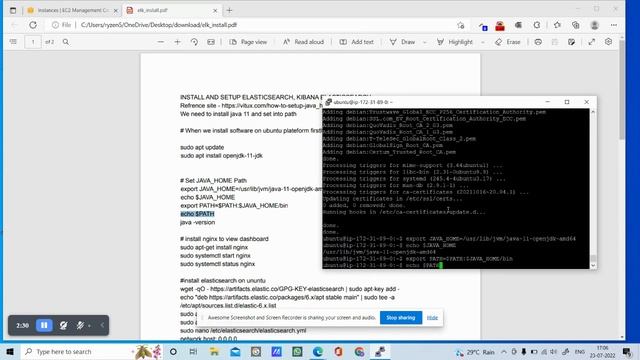 Install java ,set path JAVA_HOME, install Nginx & elasticsearch смотреть онлайн