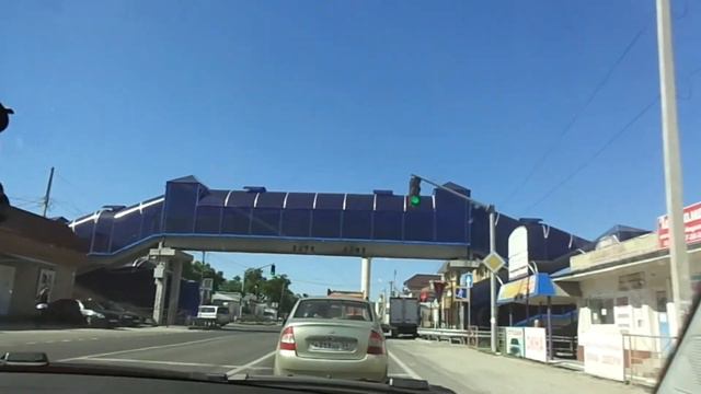 Дорога в Архыз, бездорожье и стадо овец