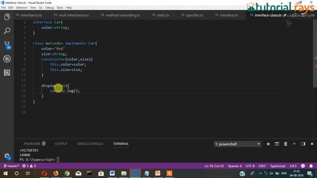 TypeScript Interface and Classses