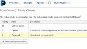How to configure build queue priorities in TeamCity