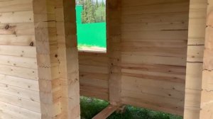 Навес под авто 3х7 из профилированного бруса