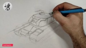 Как нарисовать танк Bisonte C45 world of tanks. How to draw a tank