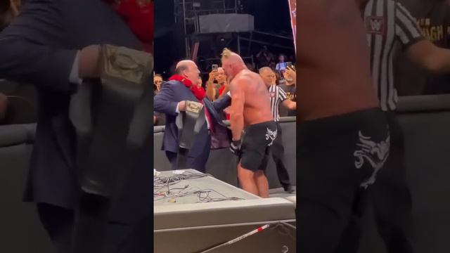 Paul Heyman Doing Fun With Brock Lesnar Between The Last Man Standing Match At WWE Summer Slam 2022