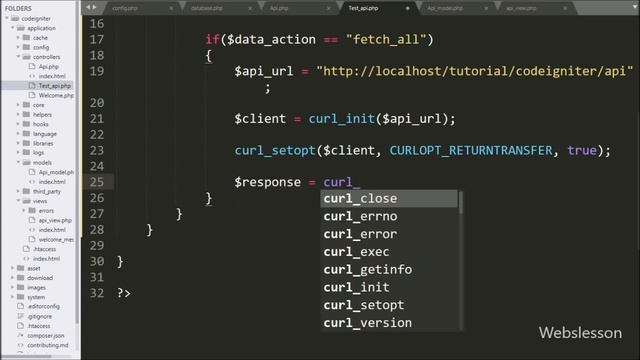 Create CRUD Rest API in Codeigniter Step by Step - 1