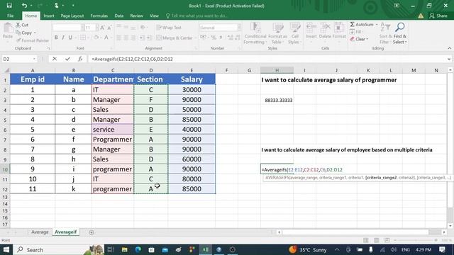 Average, Averagea, Averageif, Averageifs function in Excel смотреть онлайн