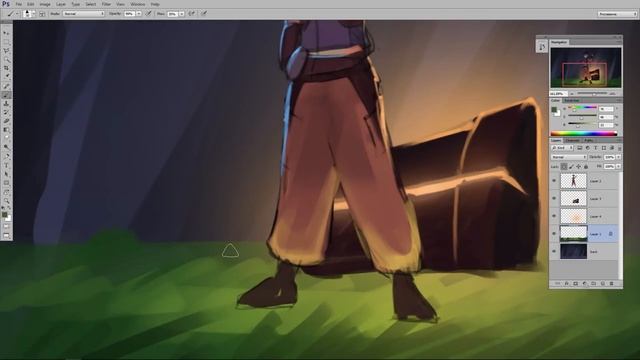 Рисуем парня в лесу в Adobe Photoshop | уроки для новичков смотреть онлайн