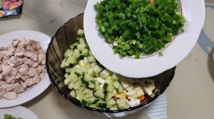 Праздничный Салат Оливье с Курицей, Без Картошки!