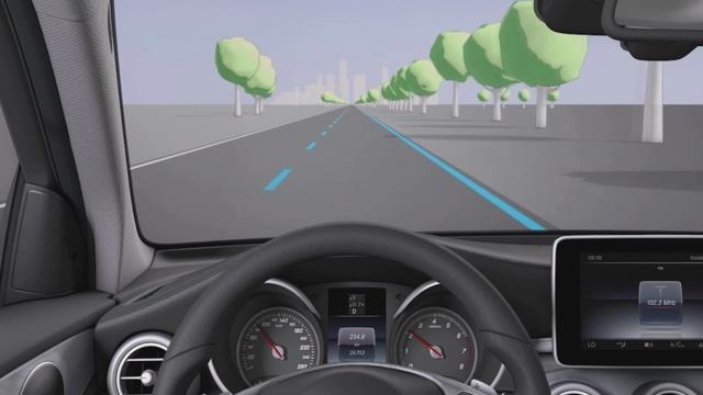 Активная система удержания полосы Mercedes-Benz W253 GLC-Class смотреть онлайн