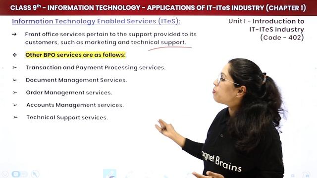Information Technology Enabled Services (ITes) - Applications of IT-ITeS Industry | Class 9 IT Ch 1 смотреть онлайн