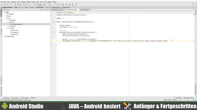 Android Studio: Spinner Tutorial - Android Layout Widgets - Android Programmieren lernen [Deutsch] смотреть онлайн