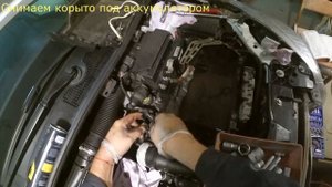 Ремонт Рено меган 3 DCI К9К836 часть 9 (Снимаем корыто под аккумулятором)