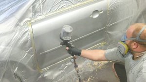 покраска двери авто,в серебро.перекуп вариант