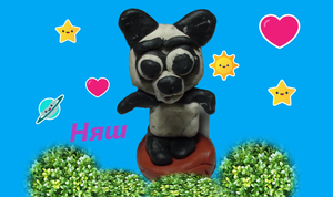 Лепим из пластилина Няша.