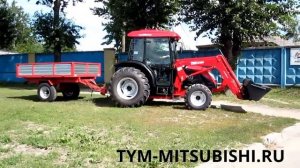 Трактор TYM T603 и полуприцеп самосвальный тракторный TYPE-2000/S1