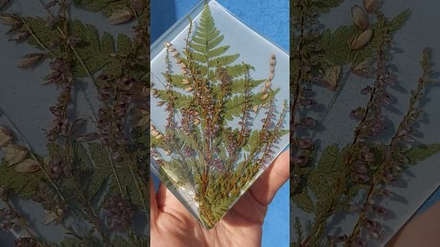 картина панно с букетом вереска в эпоксидной смоле #3д #эпоксиднаясмола #resinart #гербарий смотреть онлайн