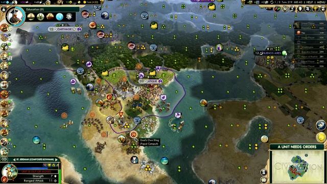 Civilization 5 Brave New World [Papal States/Immortal] (6) - Crusade for Jesus! смотреть онлайн