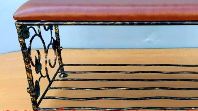 кованая банкетка с листьями кованая скамейка в растительном стиле смотреть онлайн