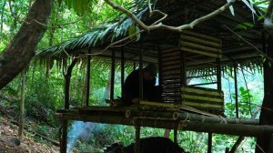 FULL VIDEO: 1000 Hours Solo Bushcraft - Survival alone. Build shelter and Survival in the forest.