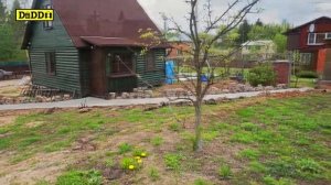 Выкладка дорожек тротуарной плиткой.Подготовка почвы под газон.