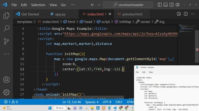 Javascript Distance Matrix API Project to Calculate Distance Between Two Markers in Google Maps смотреть онлайн