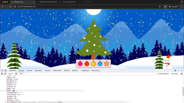 Наряжаем ёлку игрушками на JavaScript смотреть онлайн