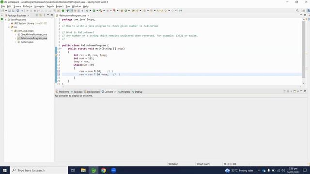 Java program to check Number is Palindrome or Not | BD Creators