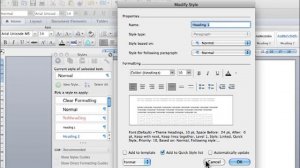 Using the Styles Toolbox in Word for Mac:2011