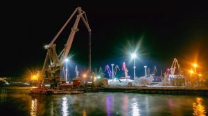 Timelapse Murmansk, таймлапс ночной Мурманск, гиперлапс.