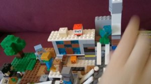 Майн крафт лего . конструктор LEGO Minecraft шахта горная пещера.