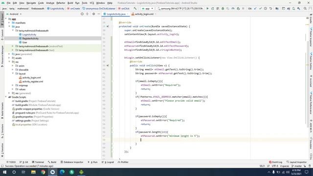 Firebase Authentication Tutorial | Login and Registration Tutorial Part 2 | codetrix