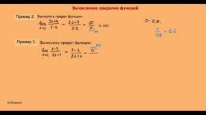 Пределы 27. Вычисление предела функции №1. Примеры 1-4 (720p)