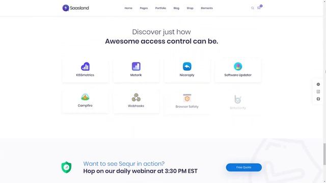 Security Software Landing Page Demo Preview | Saasland MultiPurpose WordPress Theme