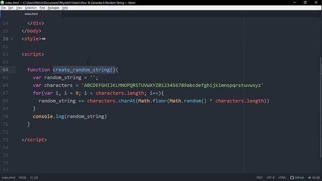 How to Generate a RANDOM STRING in JavaScript and HTML смотреть онлайн