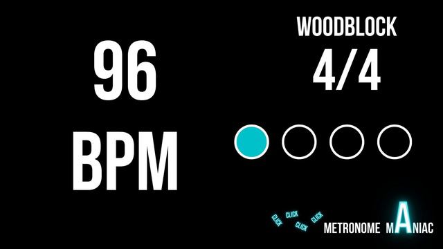 Metronome 96 BPM 4/4 - Woodblock смотреть онлайн