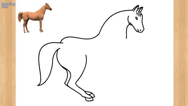 How To Draw A Horse │ Easy Drawing Tutorial │ Drawing Hub смотреть онлайн