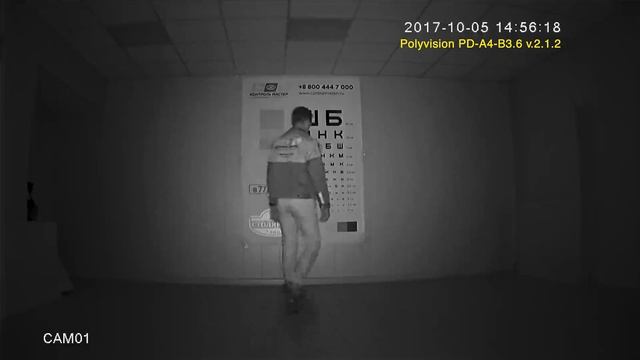 Тест купольной AHD видеокамеры Polyvision PD-A4-B3.6 v.2.1.2, с фиксированным объективом, 4Мп смотреть онлайн