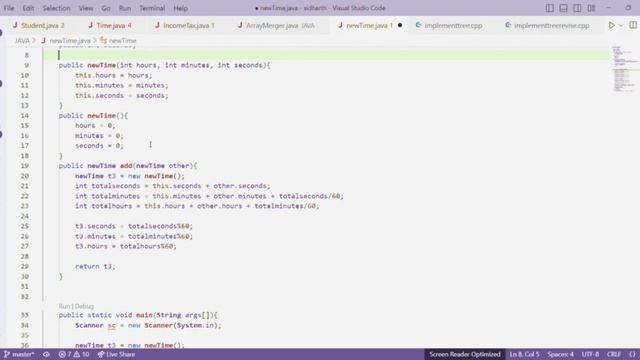 How to Add Two Time Objects in Java || OOPS IN JAVA