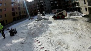 работа на стройке Мини погрузчик LONKING CDM307.construction work Skid steer loader