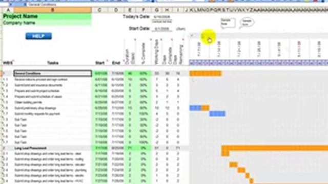 Construction Schedule using Excel Template смотреть онлайн