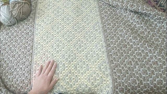 Вязание крючком. Плед Мозаика. смотреть онлайн