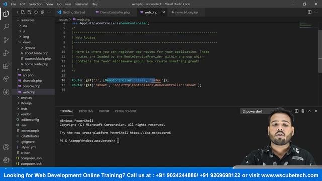What is a Controller in Laravel and How to Create it | How to Call a Controller from Routes #6