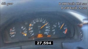 1996 Mercedes-Benz E 300 Diesel W210 136 Hp automatic 0-190 km/acceleration/разгон