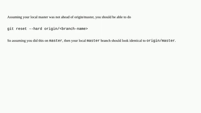 Undo a Git merge that hasn't been pushed yet смотреть онлайн