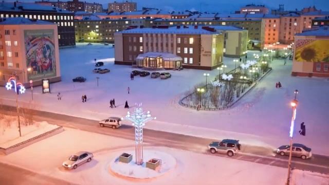 #Норильск| Огни большого Норильска| Норильск в тёмное время суток #норильск#ночнойнорильск