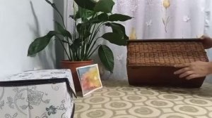 Сундук плетеный из бумажной лозы