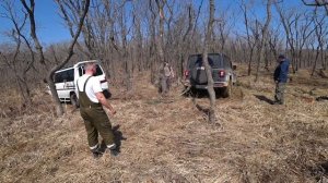 Вылазка на остров Русский на джипах