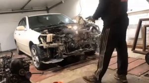 Замена мотора на Toyota Mark2 Марк 2 двигатель